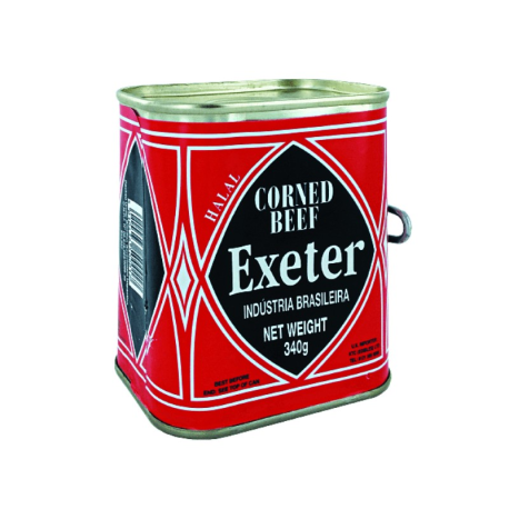 EXE02-CORNED BEEF HALAL-  340g - EXETER-DCA DISTRIBUTION