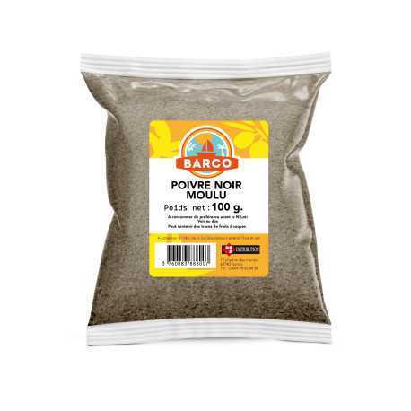 Poivre noir moulu- 100g-Barco