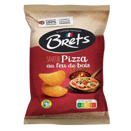 Chips saveur pizza au feu de bois-125g-brets