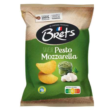 Chips saveur pesto mozzarella-125g-brets