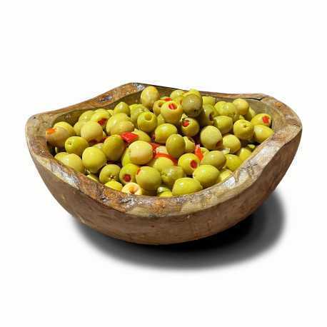 Olive verte farcie au poivron naturel-s 7kg-Barco