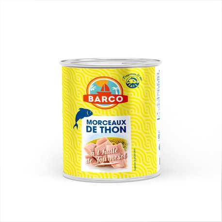 Thon listao morceaux huile  4/4 - 800 g / 520 g Barco