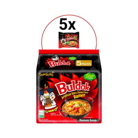 Ramen inst.poulet piquant braise sam 5x130g par 8 (noir rouge)
