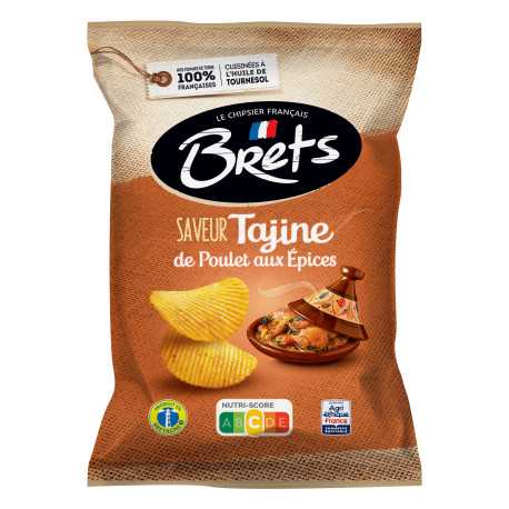 Chips saveur tajine poulet-125g-brets
