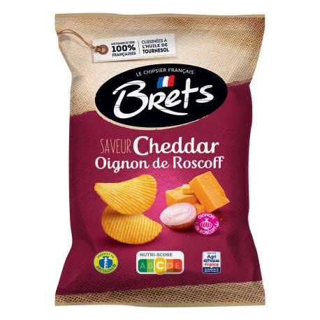Chips saveur cheddar oignon de roscoff-125g-brets