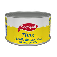 THON ENTIER HUILE de tournesol- 1/2 280G-Saupiquet
